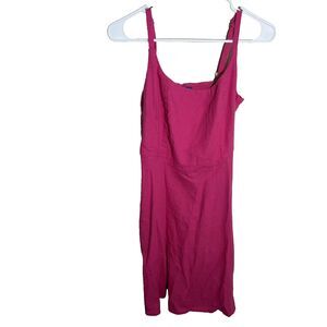 Old Navy Dress Women's Small Pink Sheath Round Neck Sleeveless Casual Linen